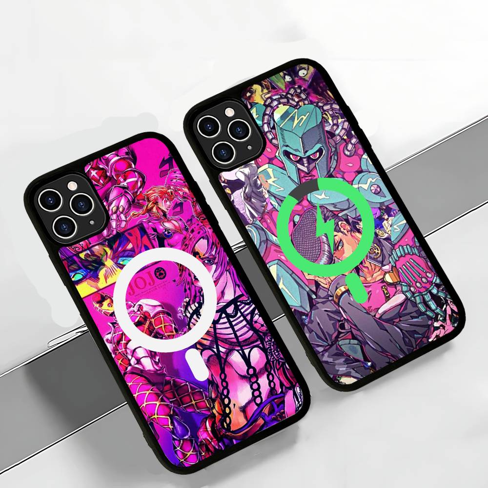 Anime Jojo Bizarre Adventure Magnetic Matte Phone Case For IPhone 16 17 15 14 13 12 11 For Magsafe Wireless Charge Cover