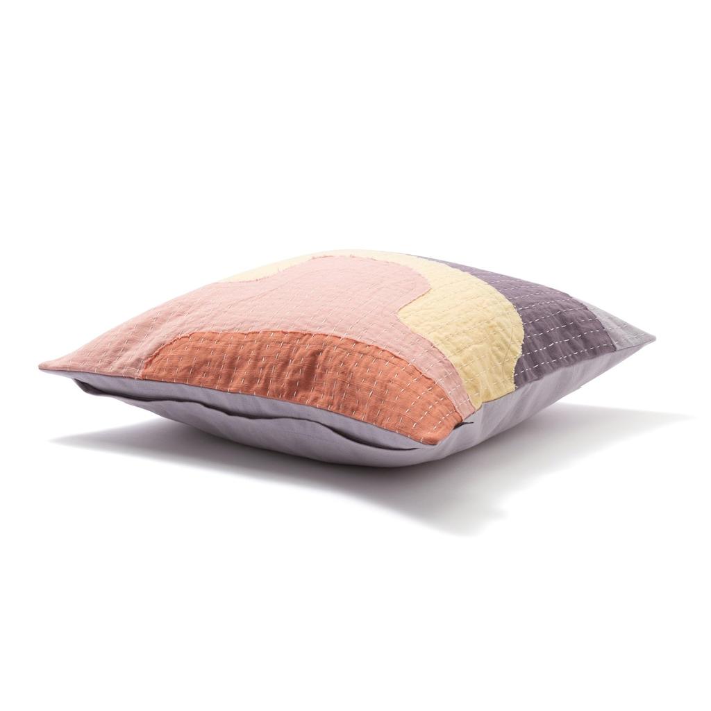 Francfranc Drawing Appliqué Cushion Cover, 45cm X 45cm, Multi (108) - Perfect for Interior Decoration, Housewarmings, or As a Gift.