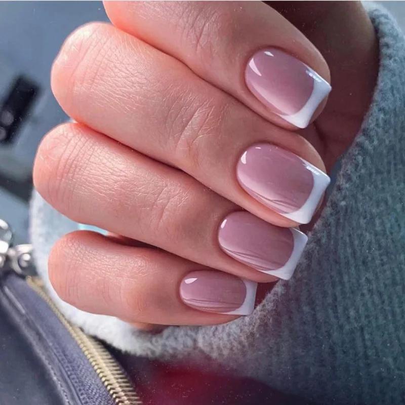 24Pcs Love Ballerina Press On Nails Set Full Cover Artificial Fake Nails Professional Adhesive Free False Nail Art