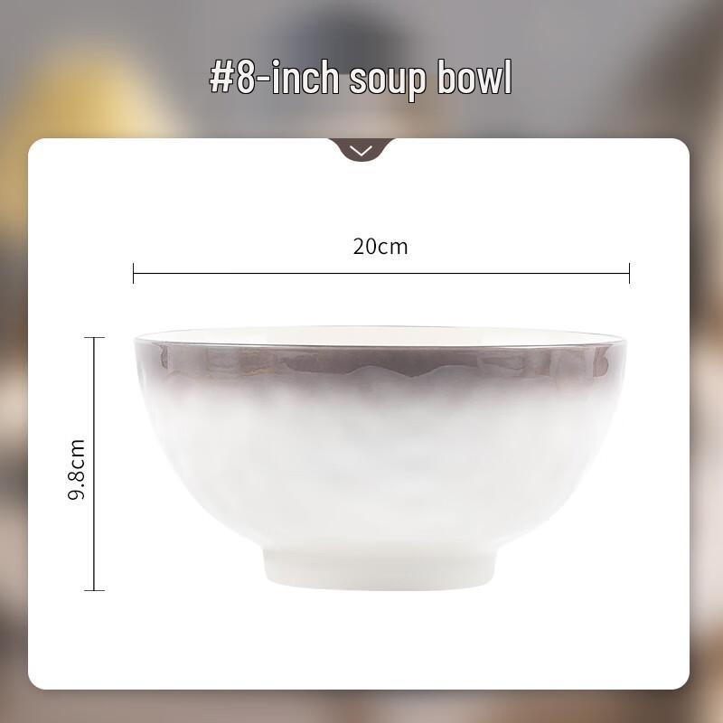 Nordic Gradient Ceramic Soup Bowl