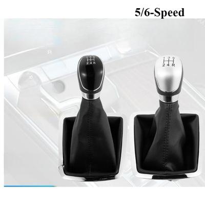 Gear Shifter Knob Lever Manual 5/6-Speed Galaxy with Leather Dustproof Cover for Ford Focus 2 MK2 FL C-MAX 2006-2011 Car Styling