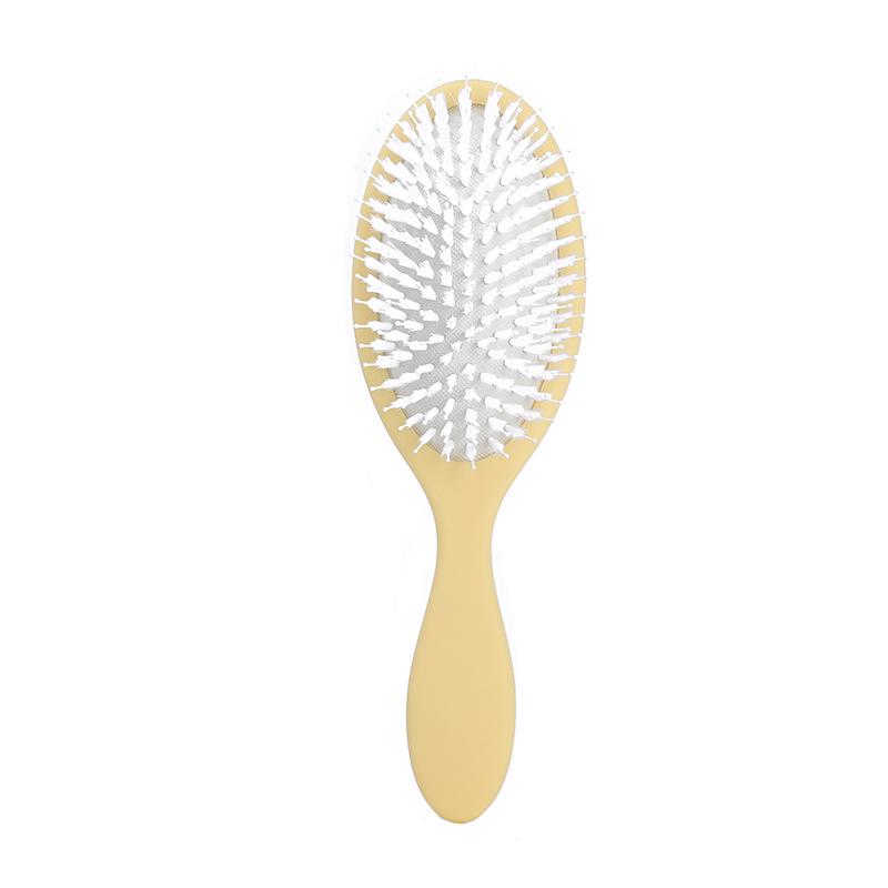 

Популярная белая кожа и нейлон подушка с кабаньей щетиной щетка для укладки волос 22.5x7x3 cm, 70 g жёлтый