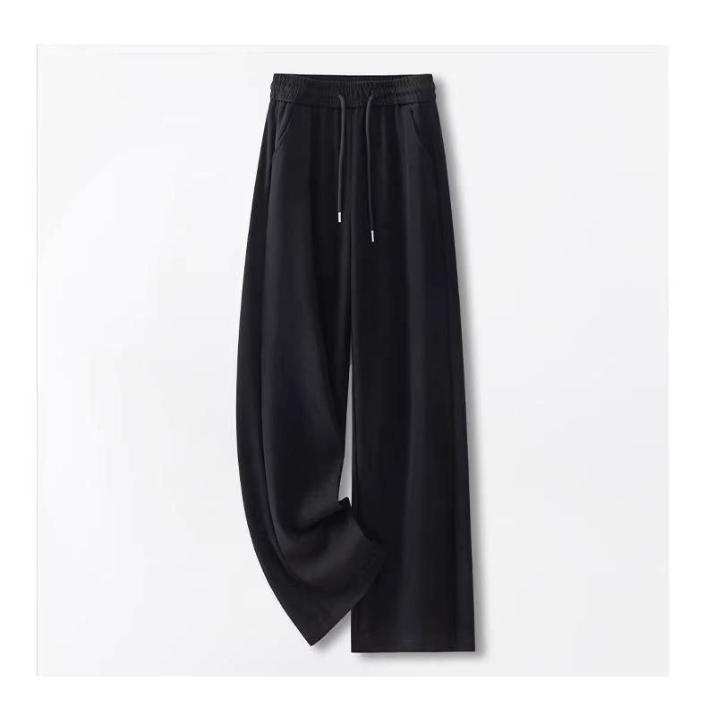 Women's High-Waisted Wide-Leg Pants - 2025 Spring/Autumn Collection: Slimming, Loose, Petite Fit, Straight-Leg Trousers