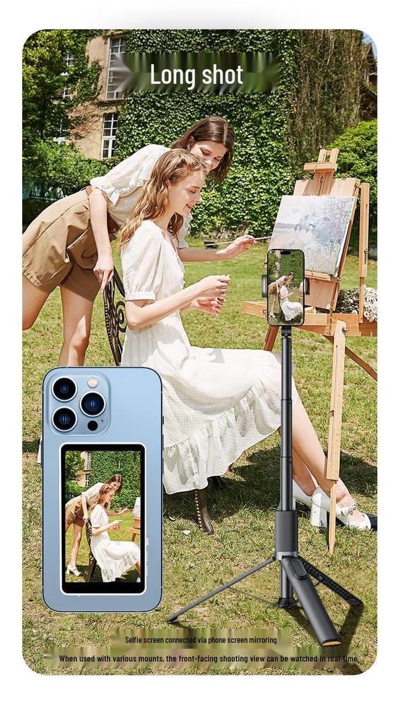 Tragbares Bluetooth-Selfie-Display mit magnetischer Halterung und Fernbedienung für Reisen