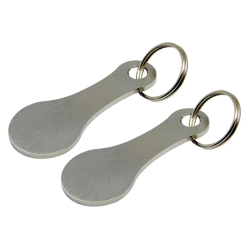 1-3pcs Shopping Cart Token Hard Portable Key Ring Metallic Stainless Steel Keychain for Key Hook Practical Daily Use Accessories