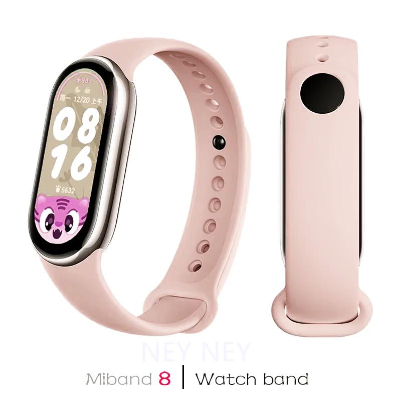 Sportarmband für Xiaomi Mi Band 8-9 NFC Armband Ersatz miband8 Silikonarmband Smartband 8 wasserdicht Uhrenarmbänder Zubehör