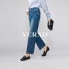 Women's High-Waist Loose Fit Straight Leg Ankle Jeans