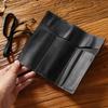 Vintage Genuine Leather Cowhide Pencil Roll Case - Simple, Multifunctional Roll-Up Pouch