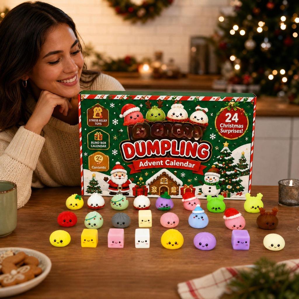 Weihnachts-Adventskalender für Erwachsene - Niedliche sensorische Überraschungsspielzeuge gegen Stress, Box