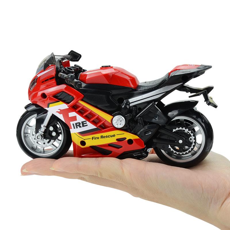 Beleuchtung und Sound Simulation Motorrad Spielzeug Kinder Junge Blinkende Polizei Lokomotive Modell Trägheitsauto
