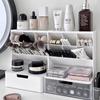 Органайзер для косметики у стилі висувного ящика: Стелаж для зберігання пензлів, помади, тіней, засобів для догляду за шкірою