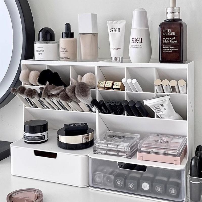 Kosmetik-Organizer im Schubladenstil: Bürsten-, Lippenstift-, Lidschatten-, Hautpflege-Aufbewahrungsregal