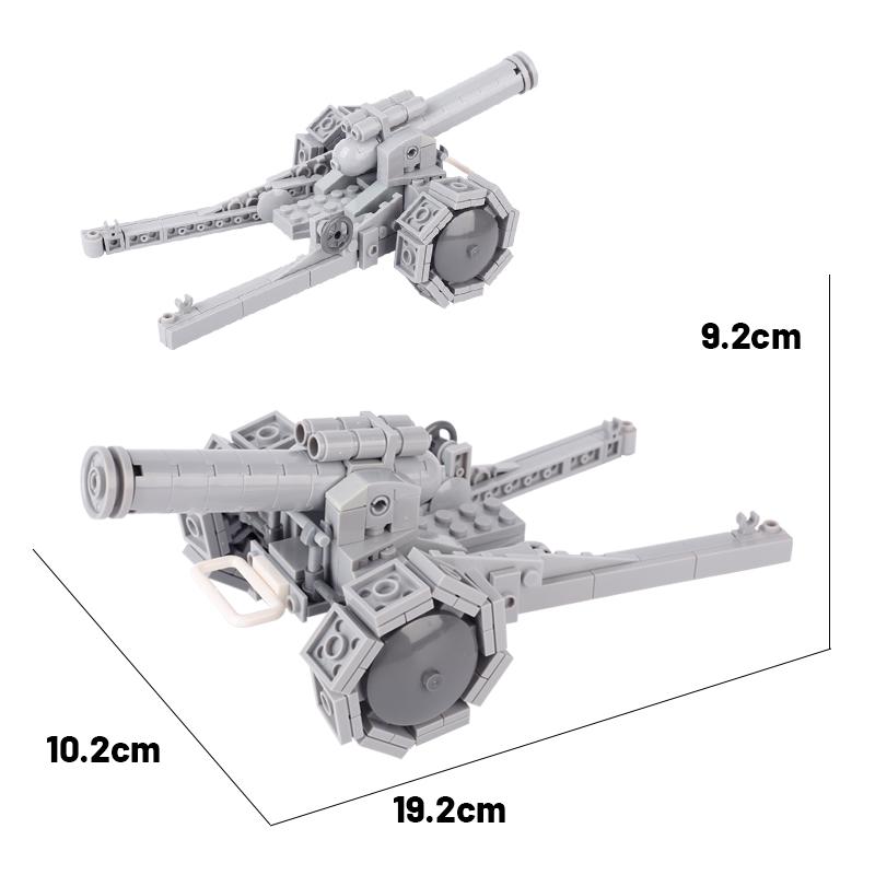 WWII Military Soviet German Cannon Building Block Set Soldier Vehicles Artillery Bunker Figure Weapon Accessories Toy Boy Gift Present K038