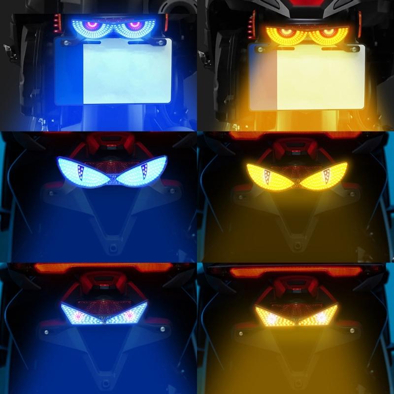 Bright LED Decorative Light for Motorcycle License Plate Universal Compatibility Water Resistant Dustproof Simple Setup DIY