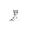 Silver Fashion Simple Temperament Short Boots 2025 Autumn New Pointed Stiletto Sleeve One Pedal High Heel Fashion Boots