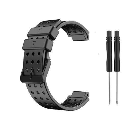 Watch Band Soft Silicone 20mm Watchband Wrist Strap Replacement  for Garmin Approach S20/Forerunner 220 230 235 630 620 735
