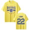 Off Campus Logan 22 T-shirts Briar University Hockey T-shirt Men Women Clothing Fashion Cotton  Hip Hop Streetwear Top