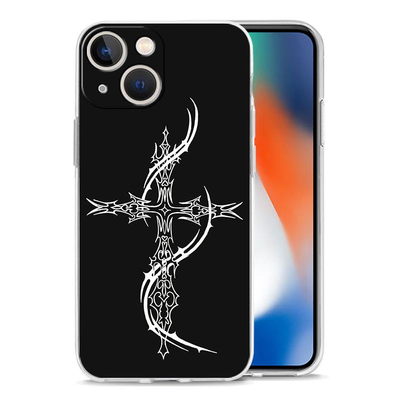 Handyhülle Für iPhone 17 Hüllen iPhone Air 16 15 12 13 14 Pro Max 7 8 Plus 16Pro iPhone11 Abdeckung Cyber Sigil Kreuzlinie
