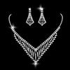 European & American Sparkling Water Drop Zircon Necklace Set – Fashionable Full Diamond Clavicle Chain
