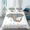 3D Printed Elephant Bedding Set for Boys Adults Teens Ganesha Duvet Cover Set Queen Size Polyester Bohemian Style Luxury