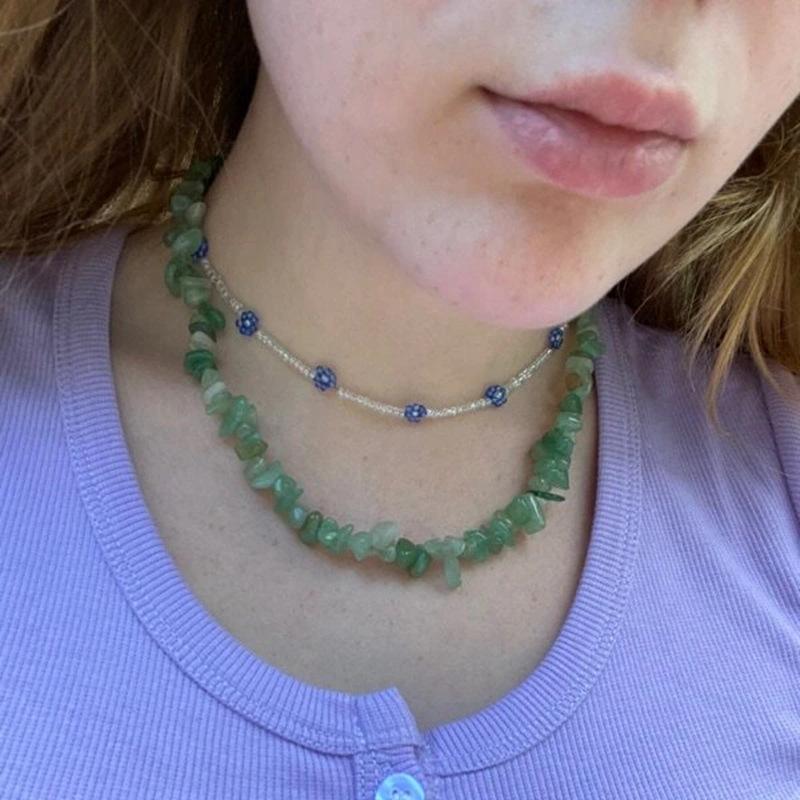 Personalized Fashion Irregular Turquoise Necklace, Creative Simple And Versatile Collarbone Chain