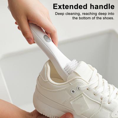 Electric Shoe Cleaning Brush Powerful Cordless Multifunctional Cleaner Uppers Soles Laces Seams Rechargeable Portable Shoe Brush