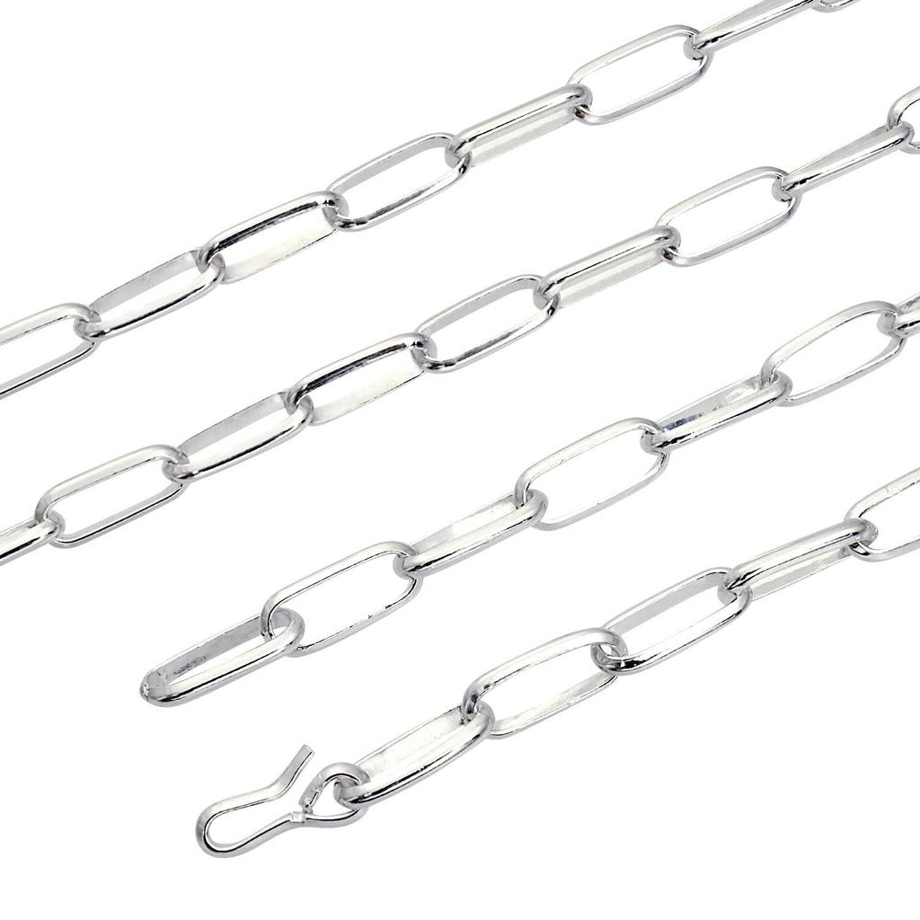 Sears Navajo Chain Silver SV 60cm Necklace, 925, 5.5mm Wide, Long, SNJ180-60