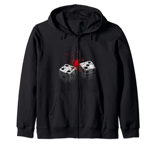 Lucky 7, Dice Roll - Lucky 7 Dice Roll Seven Deadly Sins Gambling Zip Hoodie