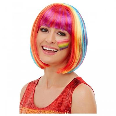 Damen/Damen Regenbogen Bob Perücke