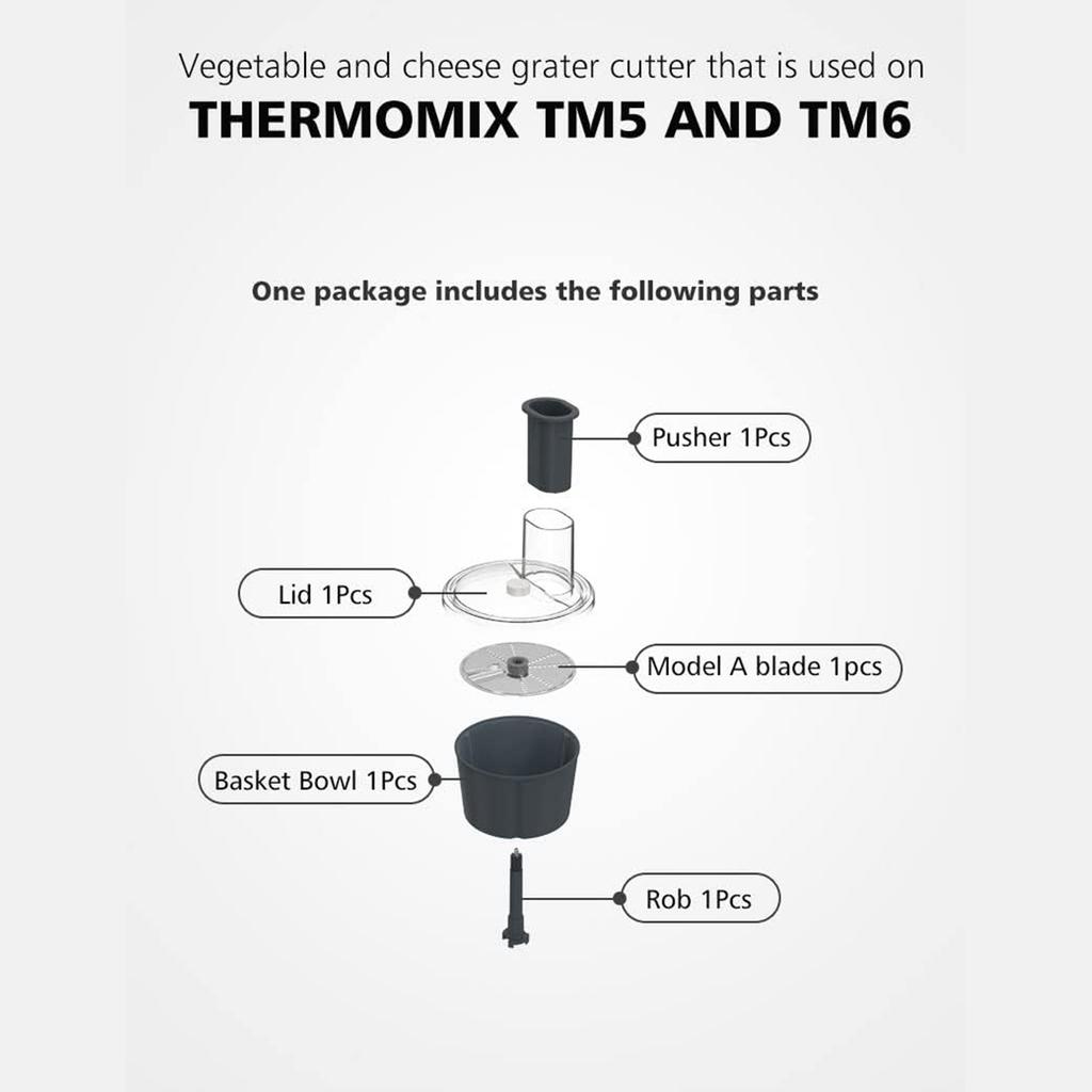 Multifunktionaler Gemüse-Käse-Schneider Hobel Reibe Küchenzubehör Schäler-Aufsatz für Thermomix TM5 TM6