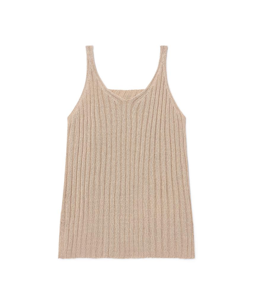 PLUNASTUDIO Reversible Sleeveless Knit (Beige)