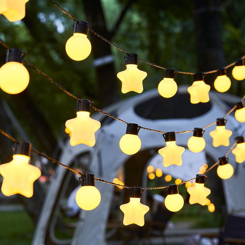 Outdoor Starry Globe Solar Lights for Tents, Markets, and Courtyards