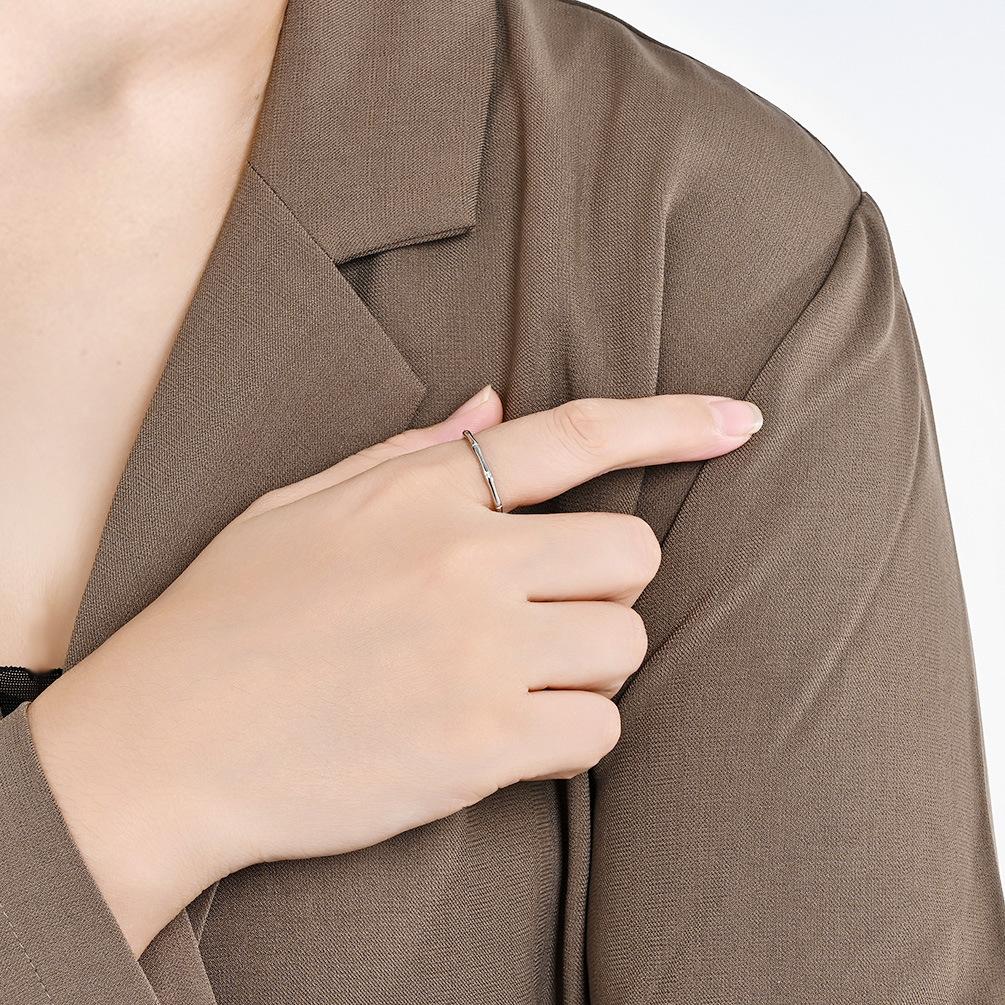 2026 Simple Natural Bamboo Women's Ring Ring Fashion High Sense Elegant Temperament Commuter Wear Jewelry