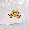 Cute Cartoon Dachshund Enamel Brooch Creative Love Heart Animal Sausage Dog Lapel Pin Badge Backpack Clothing Hat Accessories