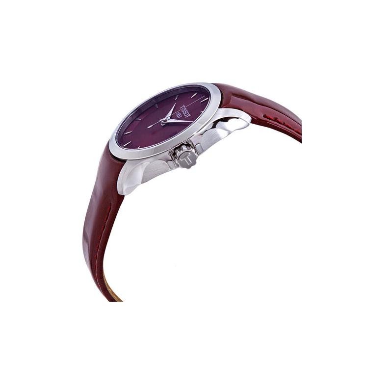 TISSOT Kutu Collection Quartz Movement 100m Water Resistance Women's Watch 32mm Red Watch Dial T035.210.16.371.01