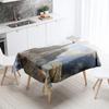 River House Tablecloth Natural Scenery  Anti-Stain Waterproof Rectangular Kitchen Dining Table Home Decor