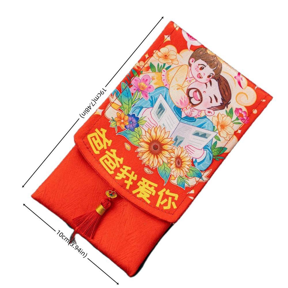 Chinese New Year Fabric Red Envelop Spring Festival Lucky Red Pockets  Dinner Party