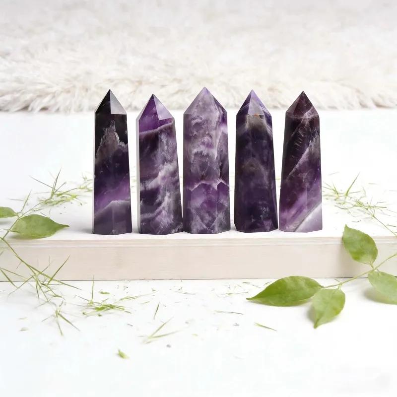 5.91 Inch Natural Amethyst Pillar Mineral Specimen for Collection Display Crystal Healing Stone Spiritual Growth Desktop Decor