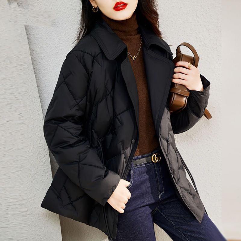 New suit collar waist light down cotton clothes women's short small winter jacket slim cotton clothes