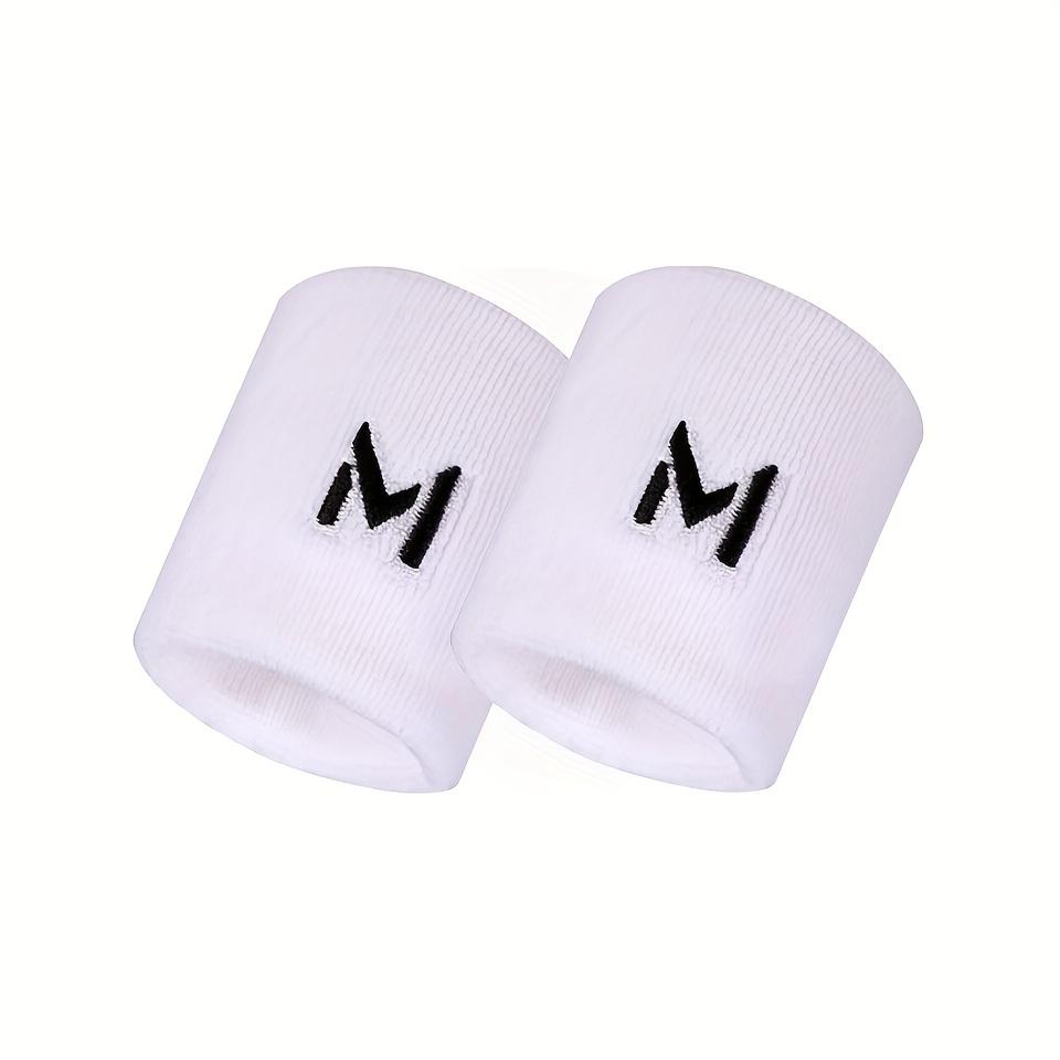 

2pcs Sports Wristbands, Sweat-Absorbent and Breathable, for Men and Women, Fitness and Basketball Wrist Sleeves белый