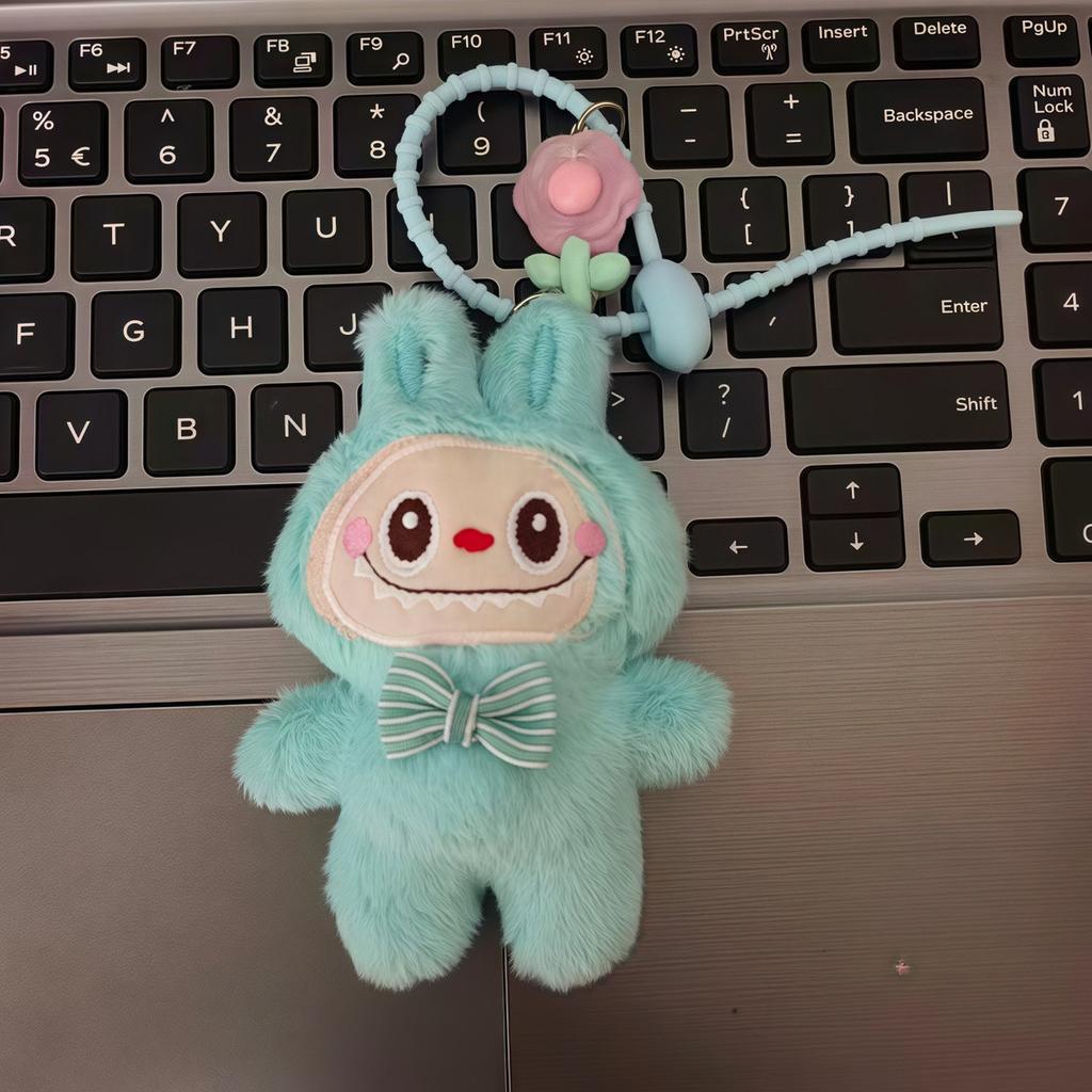 Versatile Labubu Plush Doll Dopamine Creative Doll Cute Girl Heart Bag Pendant Labubu Hanging Decoration