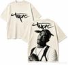 2026 Neues Tupac Shakur Fan-Themen Unisex Übergröße Langarm Hochwertiges Küsten-Streetwear-Stil T-Shirt