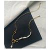 Korean Fashion Round Splicing Freshwater Pearl Clavicle Necklace For Women