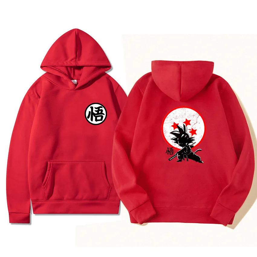 Dragon Ball Anime Goku Cartoon Autumn Winter Print Hoodie Sweatshirts Men Women Hoodies Round Neck Pullover Kids Christmas Gifts
