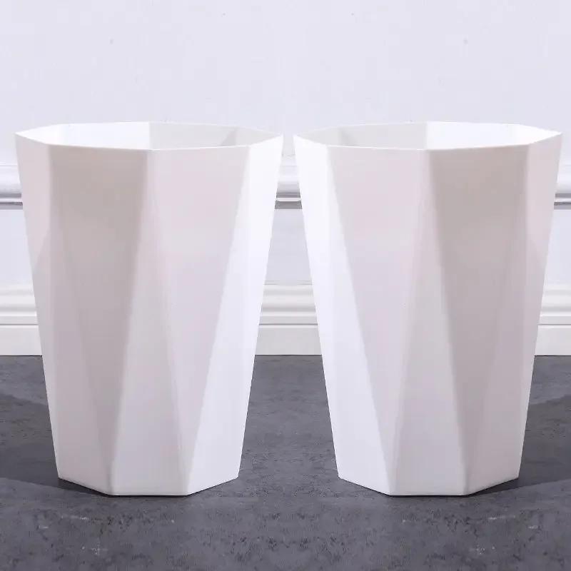 Nordischer Haushaltsmülleimer Diamant Wohnzimmer Stil Kommerzielles Büro Großer Rohr Küchenschlafzimmer Badezimmer Abfallkorb