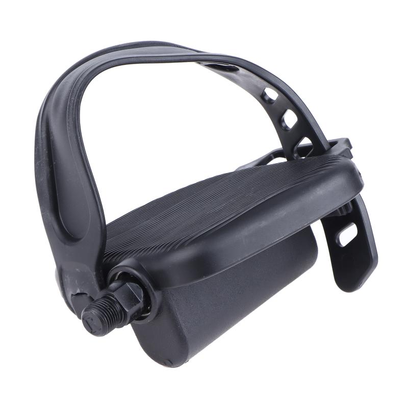 1Pair Exercise Bike Pedals High Toughness Fitness Bike Pedal Parts Anti Slip With Straps For Indoor Home Gym Replacement Parts