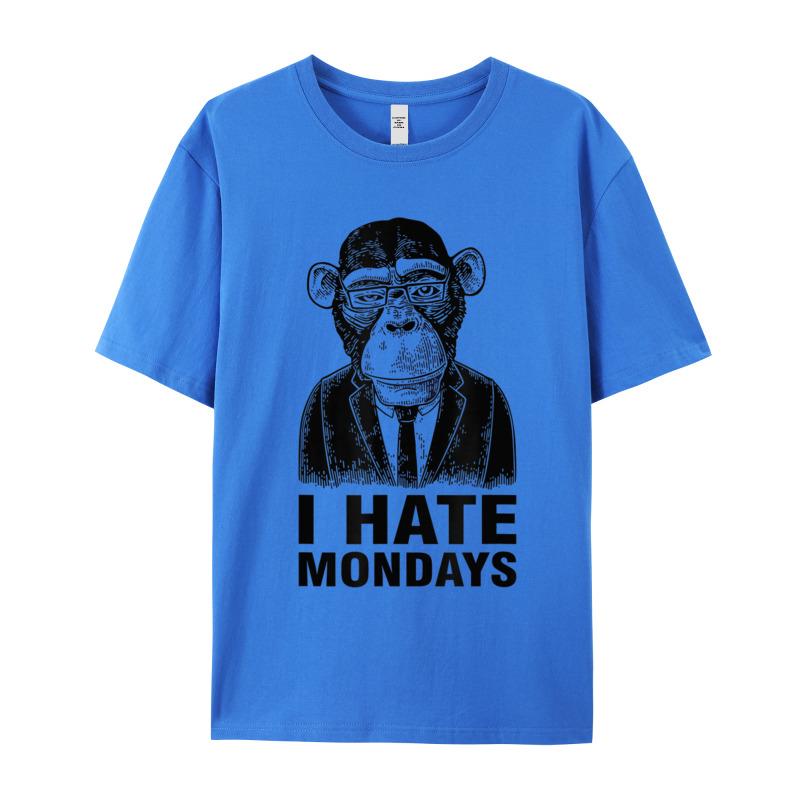Graphic Unisexs Tshirts Oneck Short Sleeve 100 Cotton I Hate Mondays Tshirt Tops Tees Birthday Teeshirts