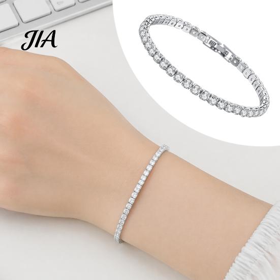Birthday Present for Her Faux Crystal Bracelet Women, Silver/Golden Rhinestone Bangle Bracelet, Sparkling Adjustable Alloy Wrist Jewelry Plated Cubic