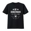 Doberman Dog T Shirt Dobie Womens Calling Must Go Black X Large Vintage Washed Unisex Fashion Casual Top For Everyday Wear