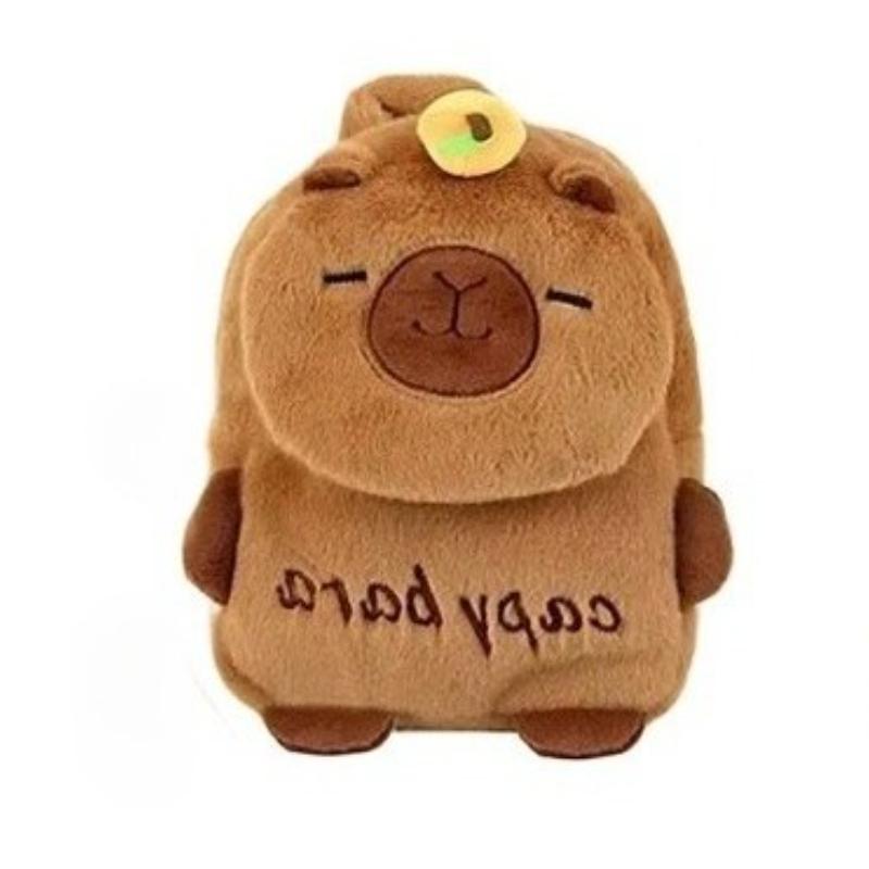 Cute Capybara Plush Backpack Lovelys Fluffy Soft Capibara Crossbody Bag Mobile Phone Bag Shoulder Bag Women's Bags Birthday Gift